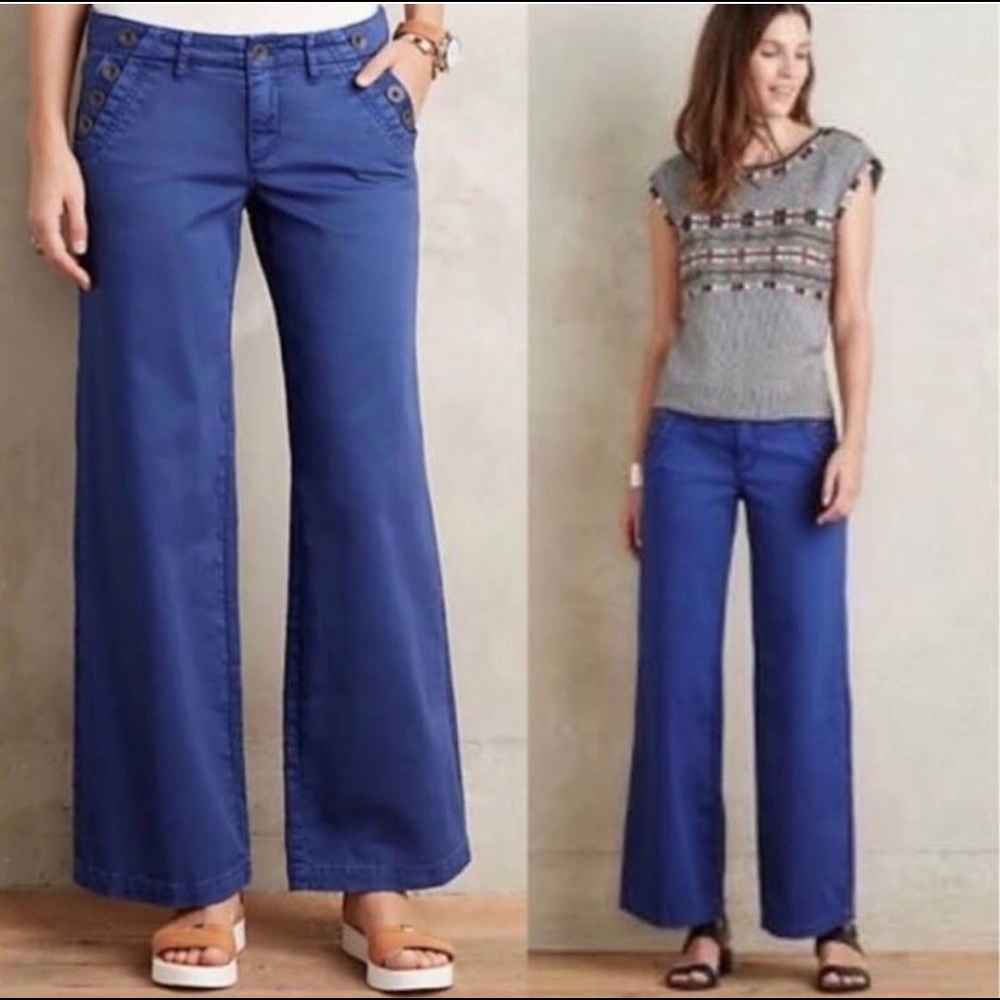 Pilcro & The Letterpress Wide Leg Chinos